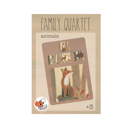 Familie Kwartet Dieren - FSC karton - 3+ jaar - Egmont Toys