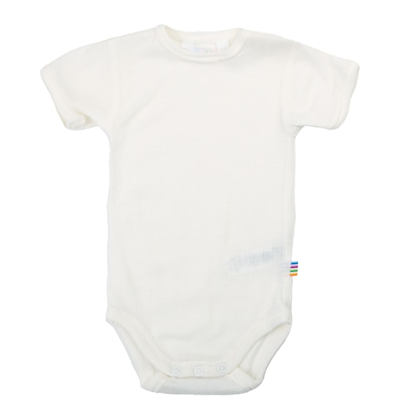 Short-sleeved romper - 100% merino wool - Joha