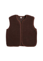 Camino Gilet – Choco Martini Light – Women's cropped 100% wool vest – Alwero