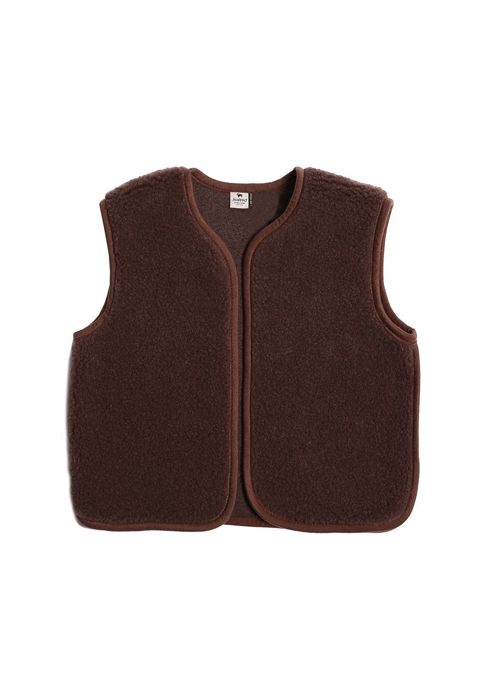 Camino Gilet – Choco Martini Light – Women's cropped 100% wool vest – Alwero