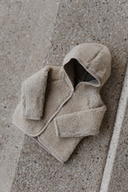 Wool vest/jacket - Kuku Light Sand Brown – 100% light wool – Alwero