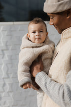 Wool vest/jacket - Kuku Light Sand Brown – 100% light wool – Alwero