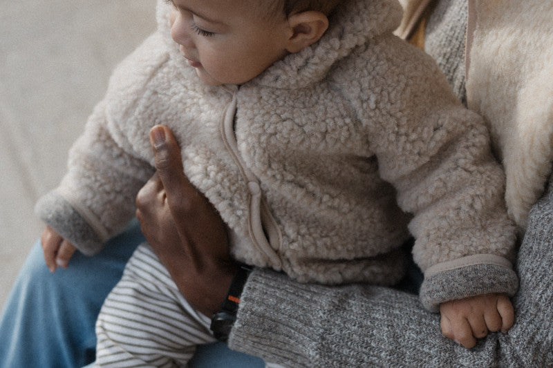 Wool vest/jacket - Kuku Light Sand Brown – 100% light wool – Alwero