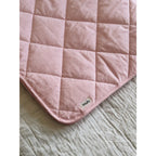 Gewatteerde babydeken - Biologisch katoen - Tiny Check Pink - Lalaby
