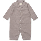 Classic PJ Suit - Biologisch katoen - Tiny Check Brown - Lalaby