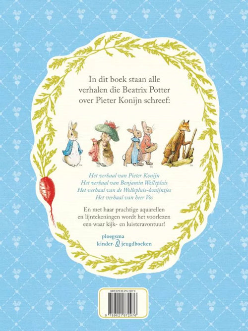Alle verhalen van Pieter Konijn – Kinderboek 4+ jaar – Beatrix Potter: achterkant van het boek.