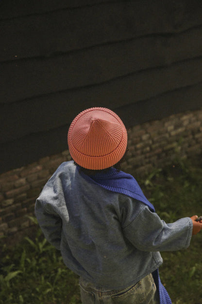 Beanie Fonzie Kids - 100% extra fine Italiaanse merino wol - HVID