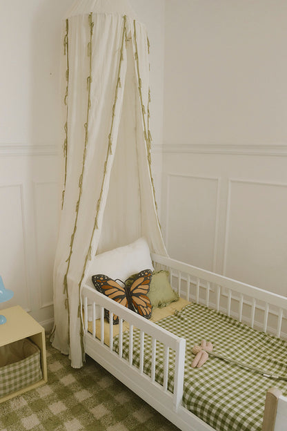 Gebreide deken Vichy Tiles – Toffee, Matcha & Ivory – 100% katoen – Lorena Canals
