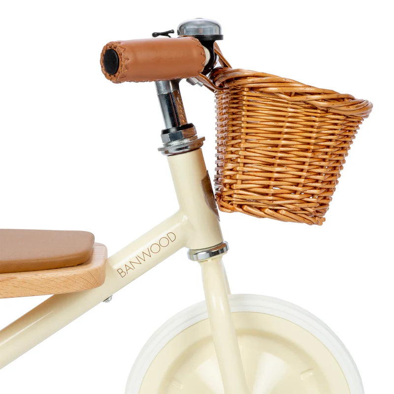 Kinder driewieler met rieten mandje - Trike Vintage - Cream - Banwood