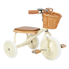 Kinder driewieler met rieten mandje - Trike Vintage - Cream - Banwood - productfoto - afbeelding 2