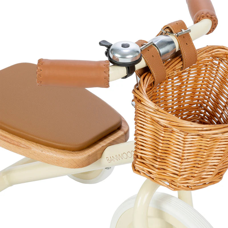 Kinder driewieler met rieten mandje - Trike Vintage - Cream - Banwood