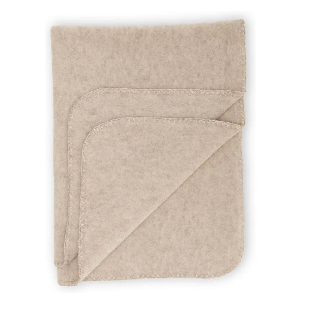 Baby Blanket Wool Fleece - Babydeken met festonsteek - Engel Natur