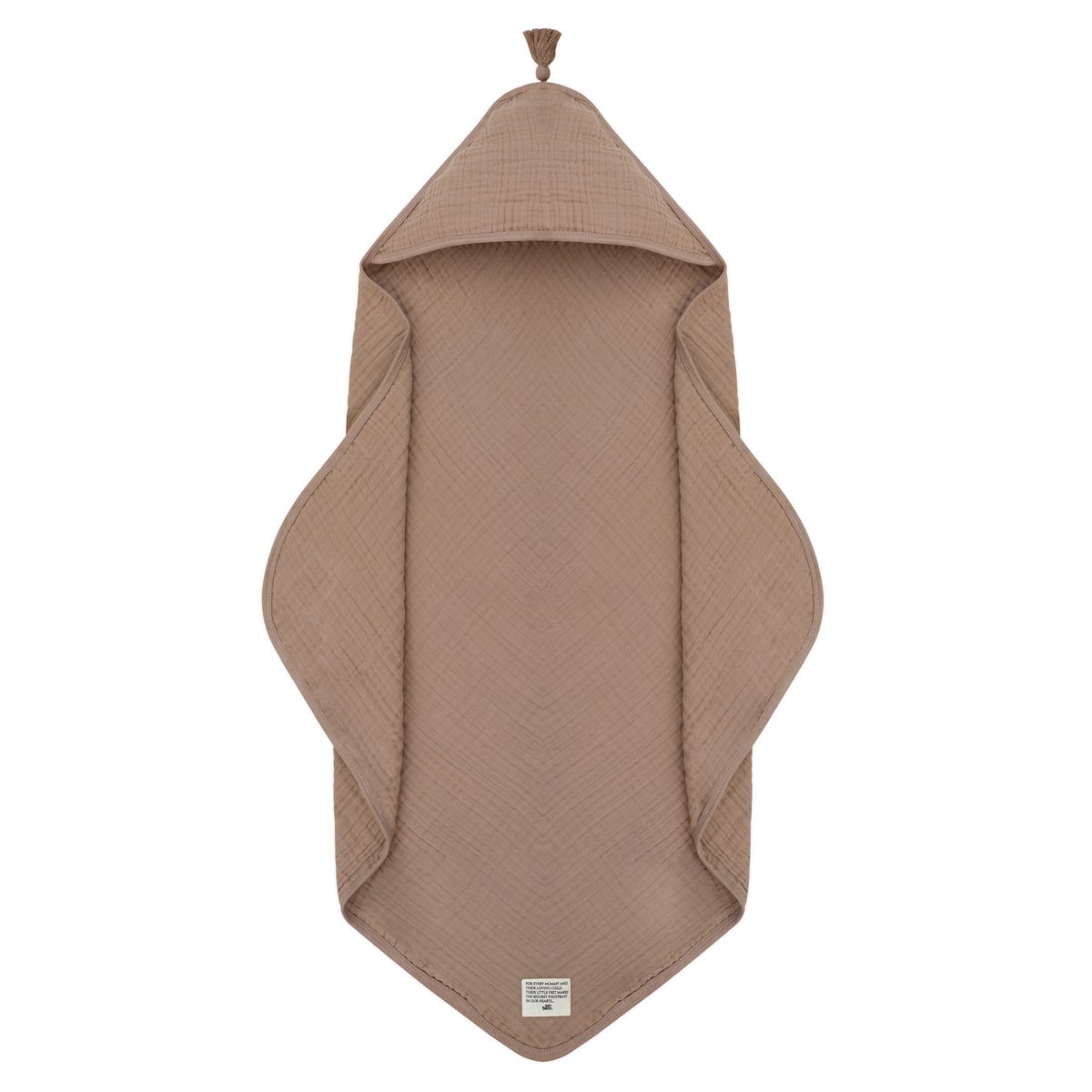 Baby Bello - Badcape Burro - Omslagdoek - Bruin - 100% Biologisch katoen mousseline - productfoto