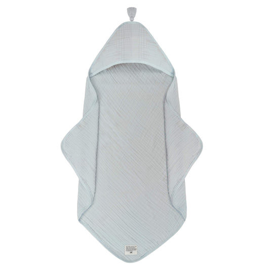 Baby Bello - Badcape Cashmere Blue - Omslagdoek - Lichtblauw - 100% Biologisch katoen mousseline - productfoto