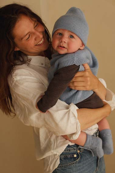 Knitted beanie - Fonzie newborn - Merino wool - HVID