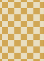 Checkerboard Ochre Yellow – Atelier Chien: detail of the wallpaper pattern.