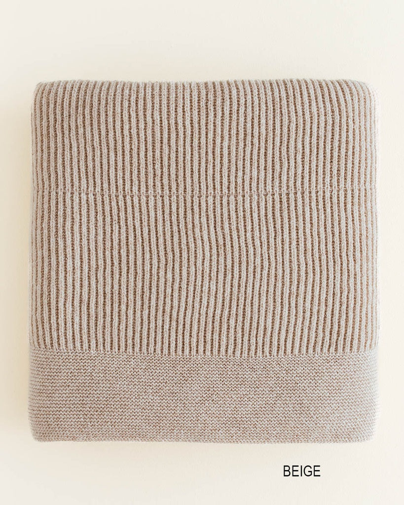 Crib blanket - Merino wool - 100x140cm - Gaston - Soft beige/pink - HVID