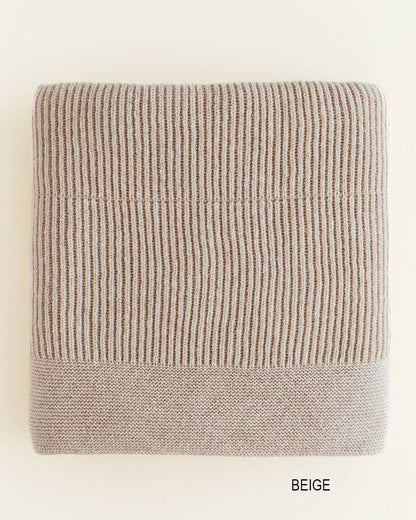 Crib blanket - Merino wool - 100x140cm - Gaston - Soft beige/pink - HVID