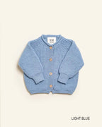 Strickjacke Inga - Seamless cardigan – Merinowolle – HVID