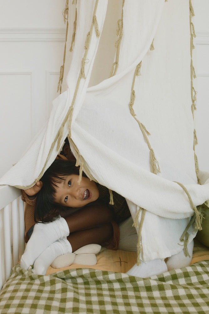 Canopy Crepe Swan – Ivory – Katoenen bedhemeltje – Lorena Canals