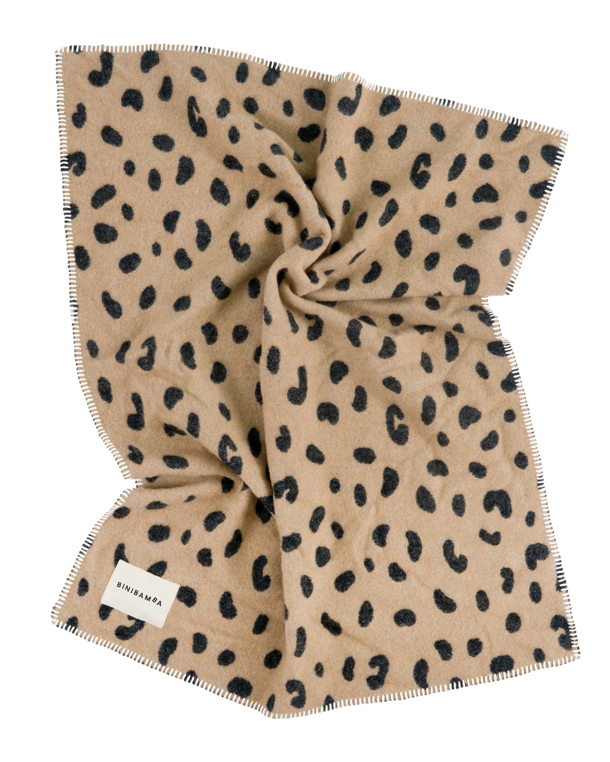 Leopard Merino Biniblanket – Wiegendecke - 100% Merinowolle - 75×100 cm – BINIBAMBA