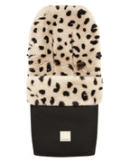 Chancelière Puffmuff® - Peau d'agneau mérinos - Noir + Leopard - BINIBAMBA