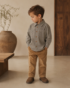 Checked shirt/blouse - Endless Sky/Brown Check Comb - 100% organic cotton - Copenhagen Colors