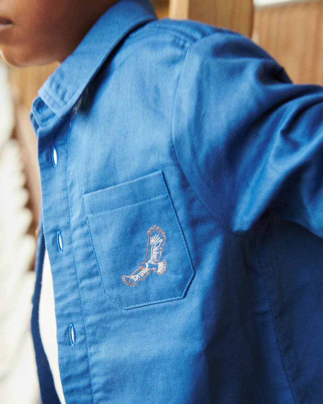 Overhemd top Eagle - Biologisch katoen - Ocean Blue/Kobalt blauw - Copenhagen Colors