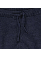 Copenhagen Colors - Merino Classic Rib Leggings - Baby legging - 100% merinowol - close up donkerbauw