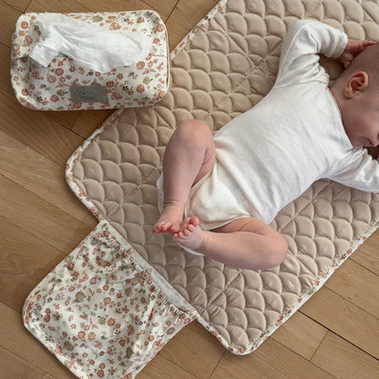 Wickelauflage - Changing Mat Gesteppt Augusta - Bio-Baumwolle - CamCam Copenhagen