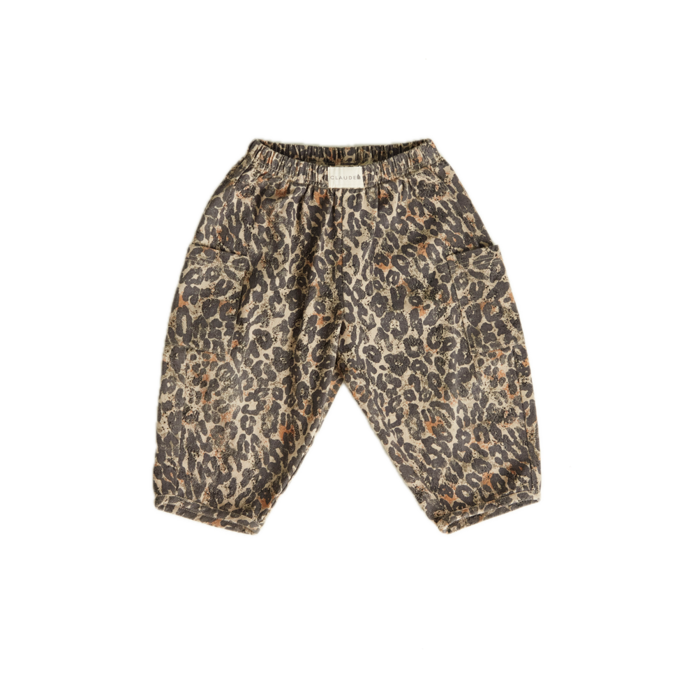 Emerson Leopard Trouser – Pantalon oversize léopard – 100 % coton biologique – Claude & Co