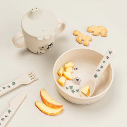 Anti-slip bowl - Foodie bowl - 0+ months - Tiny farm - Sand - Done by Deer