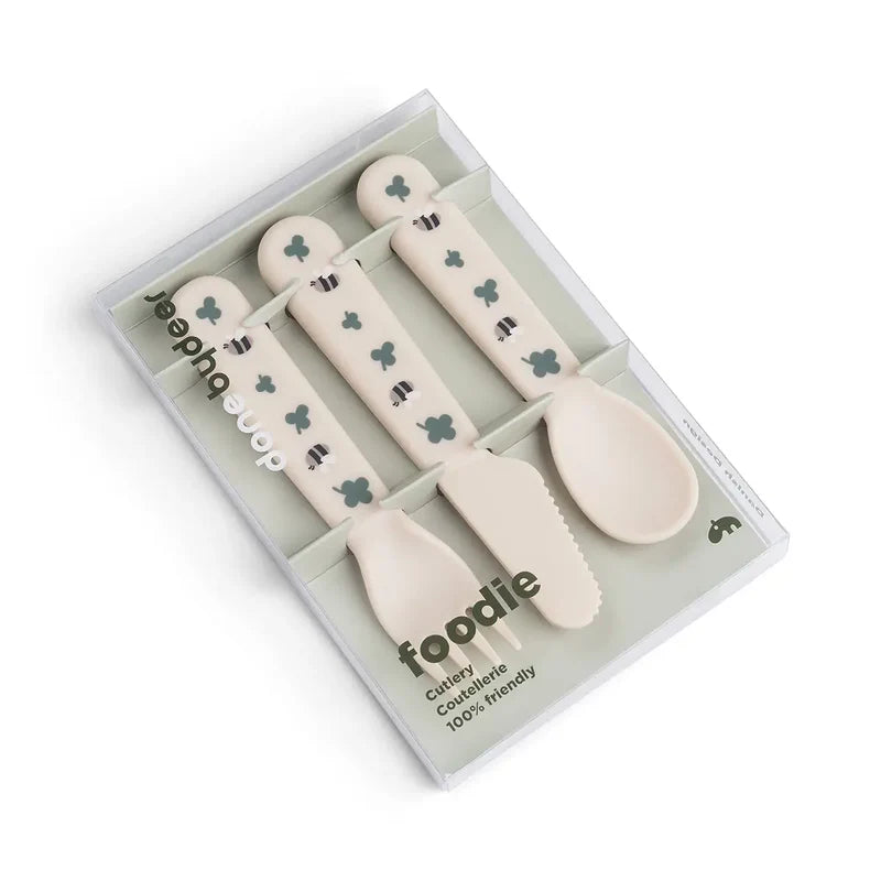 Bestekset - Foodie cutlery set - Tiny farm - Sand - Done by Deer