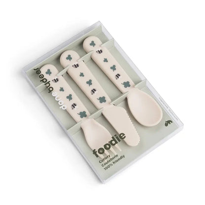 Bestekset - Foodie cutlery set - Tiny farm - Sand - Done by Deer