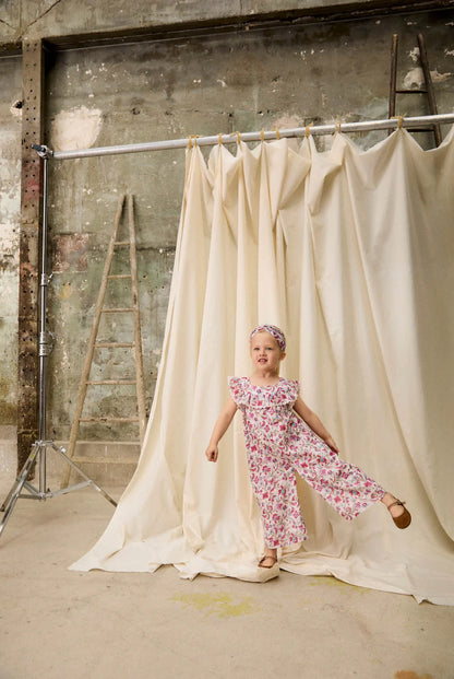 Jumpsuit - Overall Irma - Bio-Baumwolle - Cream Floral Haven - Louise Misha