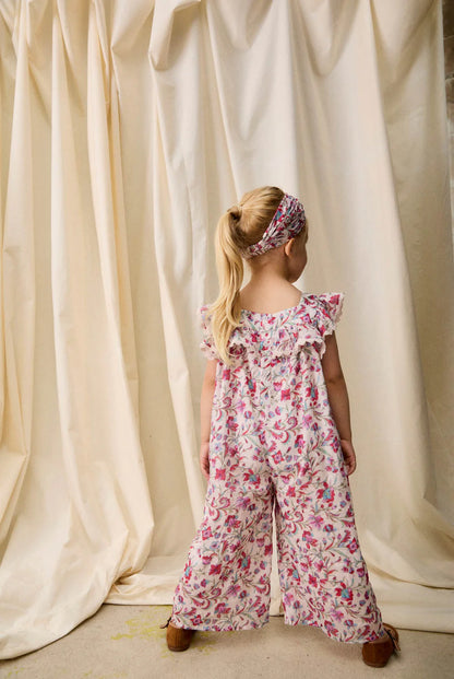 Jumpsuit - Overall Irma - Bio-Baumwolle - Cream Floral Haven - Louise Misha
