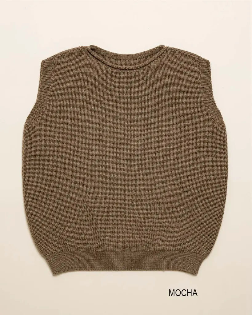 Vest Harvey Kids - 100% extra fine Italiaanse merino wol - HVID