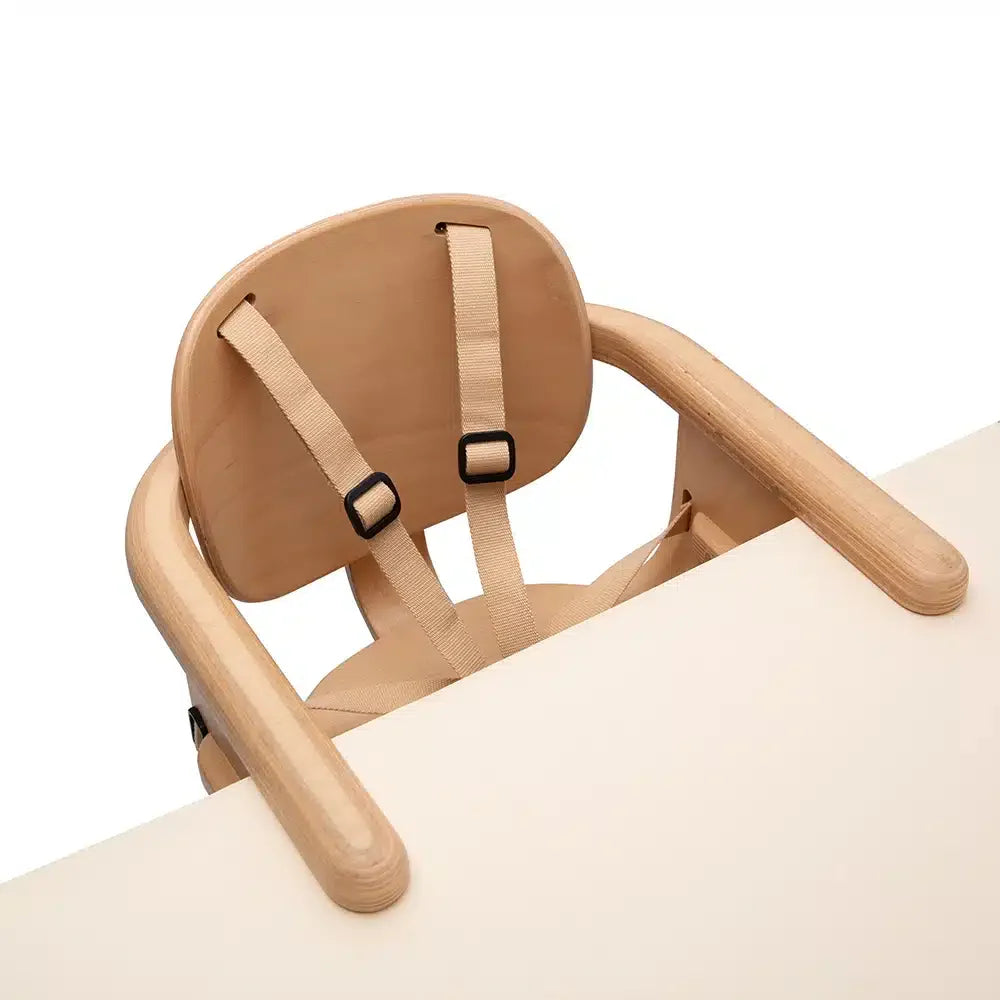 HIKO Baby Table Seat - Houten Tafelstoeltje - Vanaf 6 Maanden tot 15 kg - Charlie Crane - productfoto