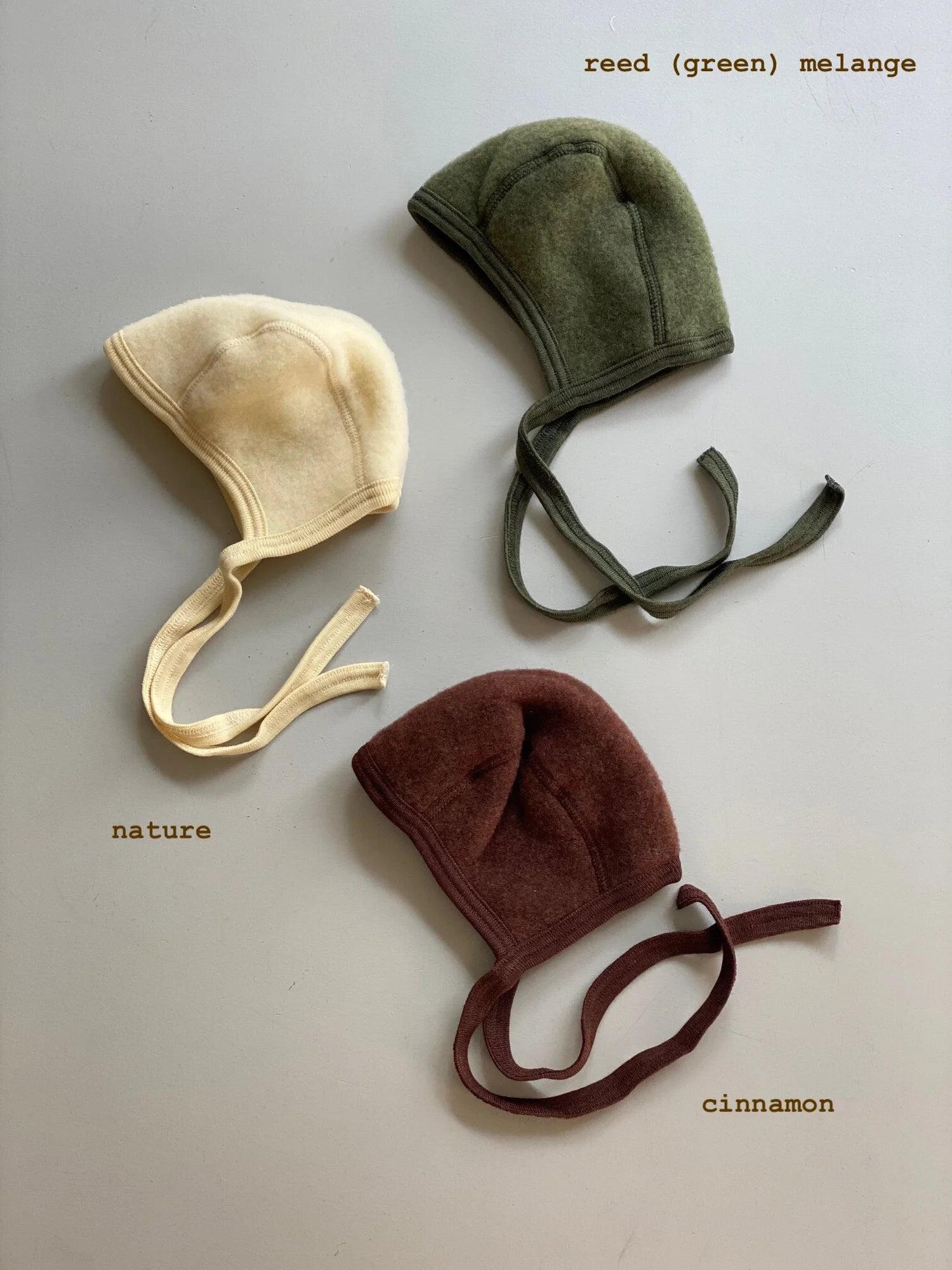Strik mutsje - Bonnet - Wol fleece - Biologisch merino wol - Engel Natur