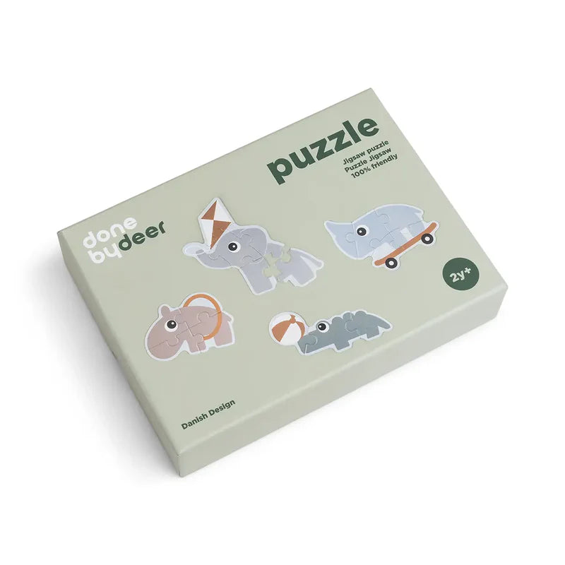 First puzzle - First jigsaw puzzle set - 2+ years - Playground - Colour mix - Done by Deer