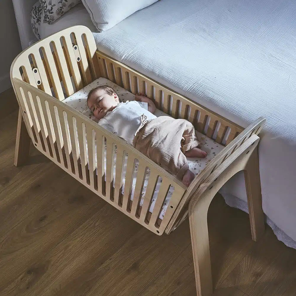 KODO Co-sleeping Crib - Houten Co Sleeper - Van Geboorte tot 6 Maanden - Charlie Crane