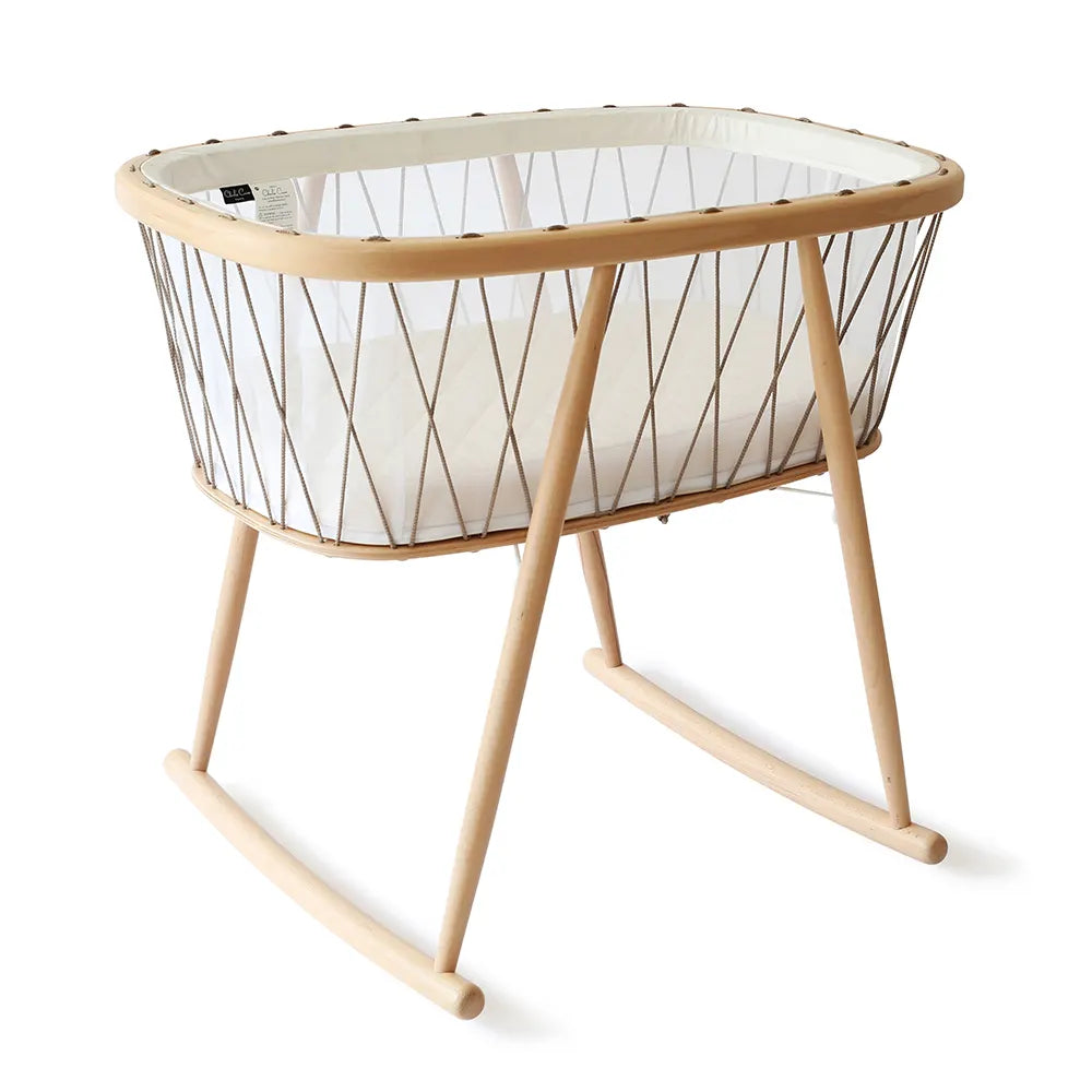 KUMI Wooden Cradle - Rocking Wooden Cradle - Charlie Crane