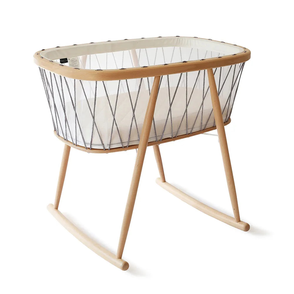 KUMI Wooden Cradle - Rocking Wooden Cradle - Charlie Crane