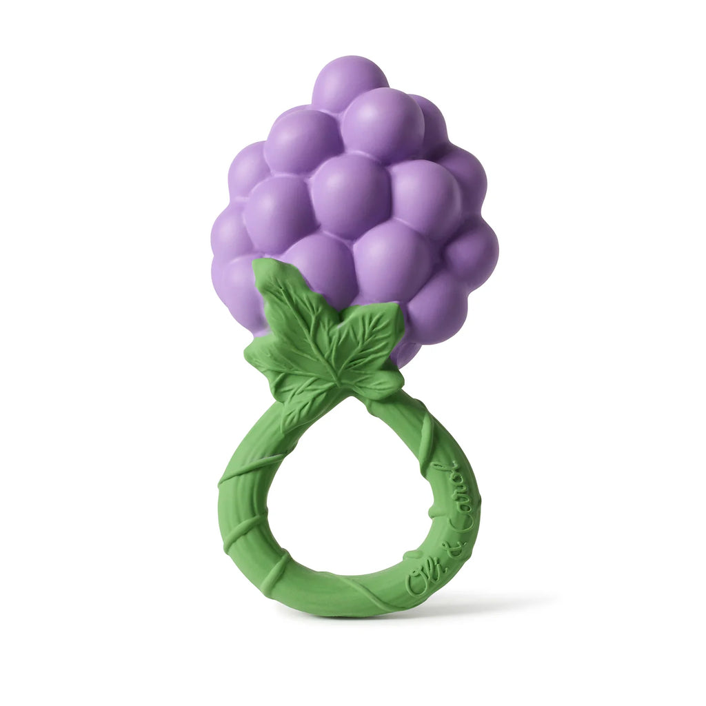 Druif rammelaar & bijtring - Natuurrubber - Grape Rattle Toy - Oli & Carol - productfoto - afbeelding 5