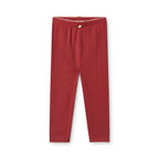 Liva Pointelle Legging – Dark Cranberry – 100% Katoen - Flöss