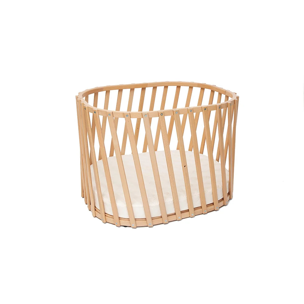 LUGO Evolving Wooden Baby Bed - Extendable Wooden Bed 70x90 / 70x140 cm - From Birth to 7 Years - Charlie Crane