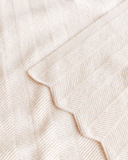 Deken Freddie - 70 x 100 cm - 100% extra fine Italiaanse merino wol - Hvid