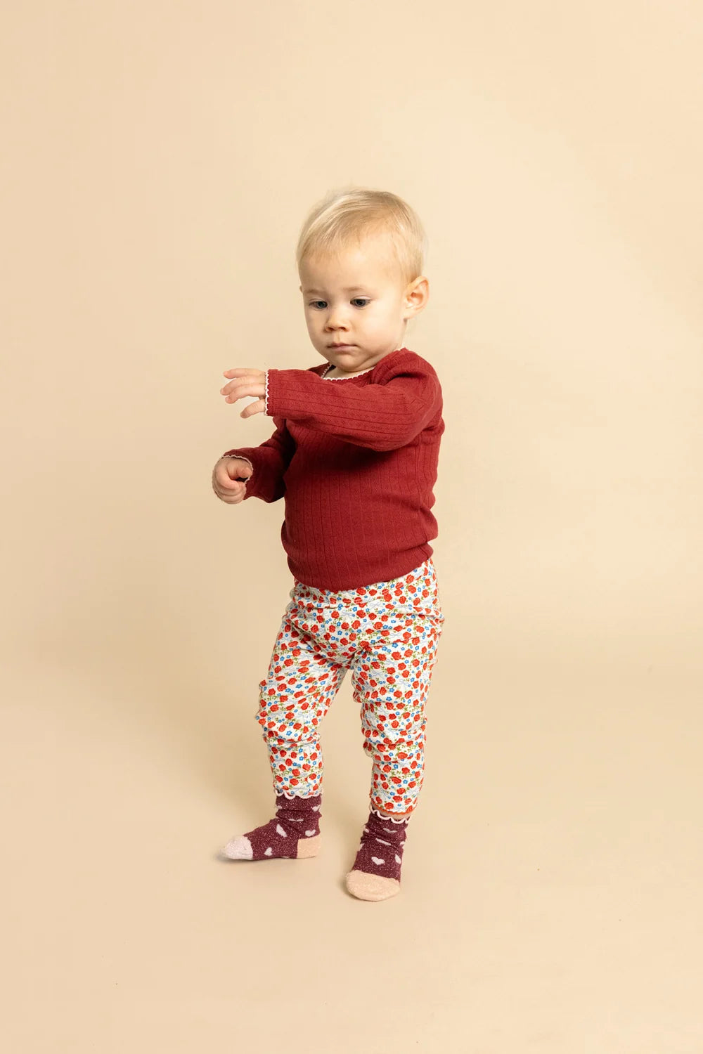 Liva Pointelle Body – Dark Cranberry – 100% katoen - Flöss