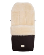 Footmuff Puffmuff® - Merino Sheepskin - Black + Milk - BINIBAMBA