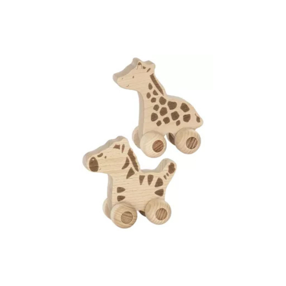 Push Animals Safari - Wood - Single piece - Goki Nature